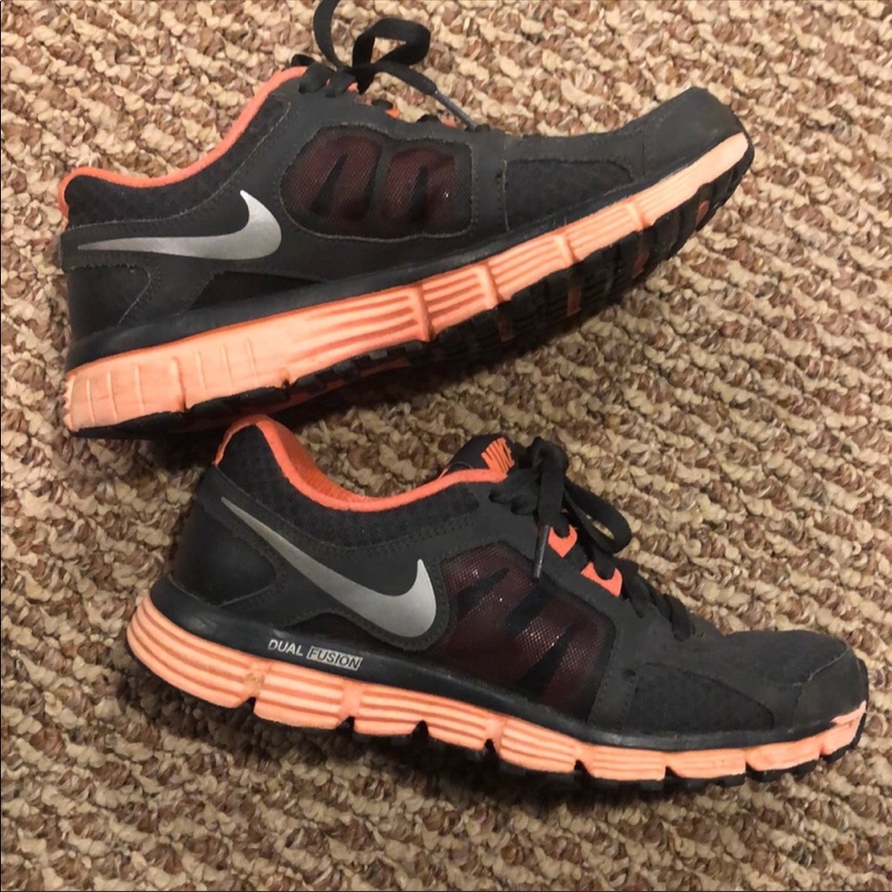 ISO!!! Nike black with orange